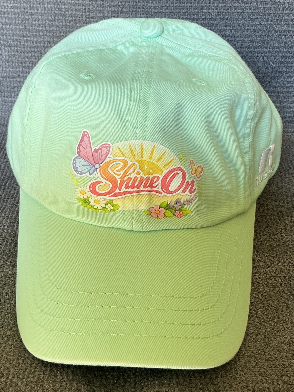 Mint “Shine On” Baseball Cap – Russell Athletic Floral & Sun Graphic - NWOT